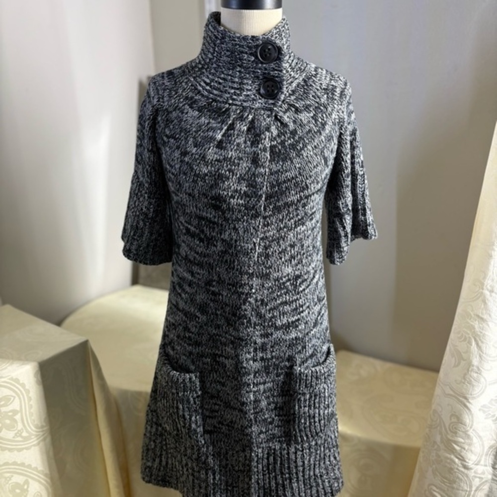 Cozy Black and Gray Turtleneck Sweater